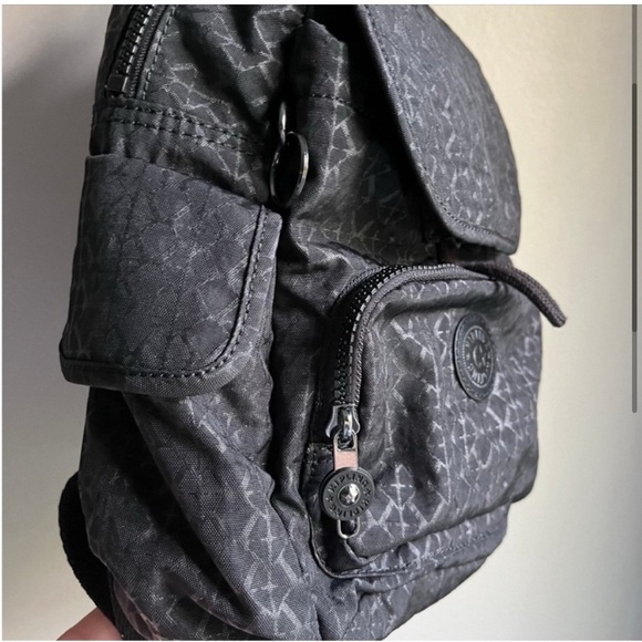 Kipling City Mini Backpack Pattern Black with No Monkey - Picture 3 of 6